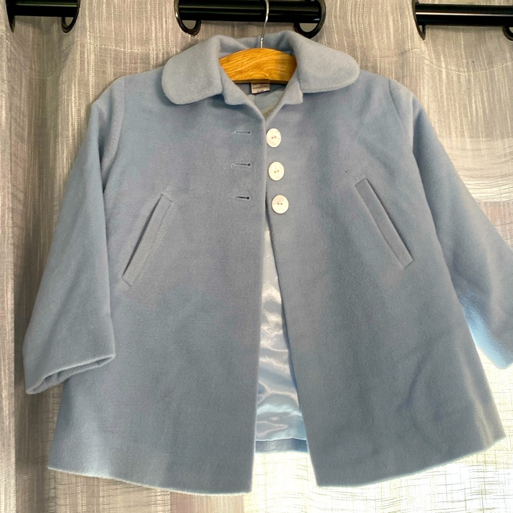 Cashmere baby blue jacket, fully lined